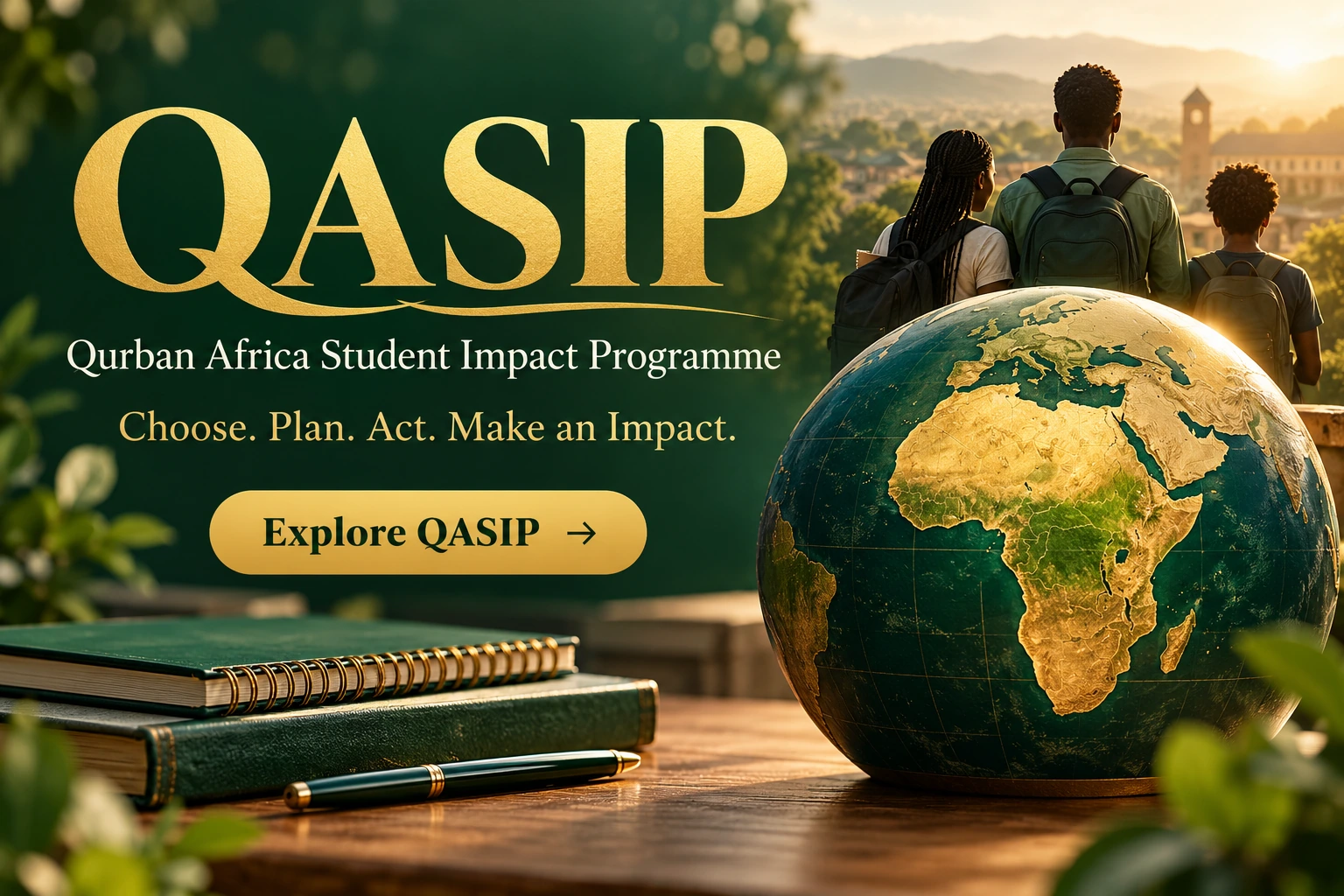 QASIP — Qurban Africa Student Impact Programme. Choose. Plan. Act. Make an Impact.